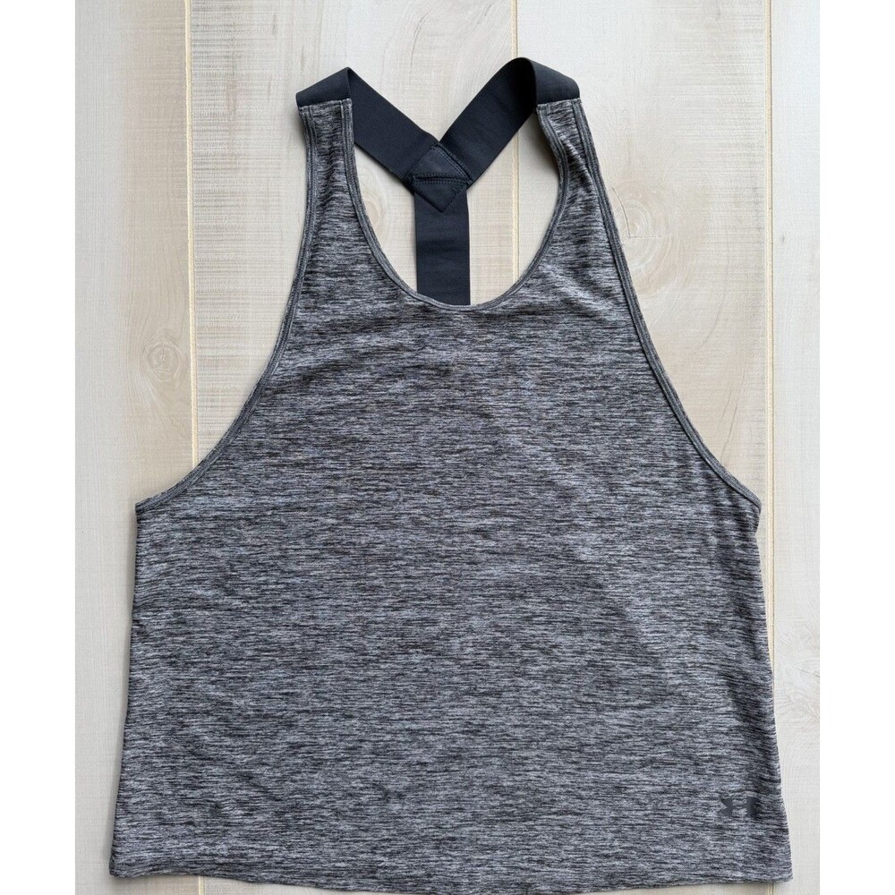 Under Armour Women's Racerback Grey Tank Top Size S Workout Summer